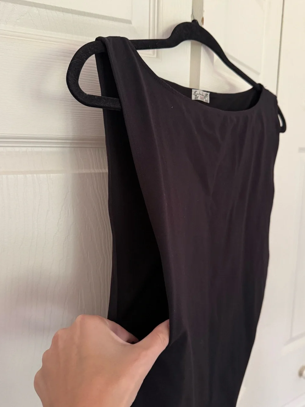 NWOT Free People Raven Bodysuit Black Boatneck Side Slit Black Top Size Medium